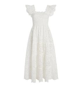 The Lace Ellie Nap Dress in White Lace