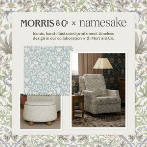 Morris & Co. x Namesake Tuffet Storage Ottoman Mallow in Ash