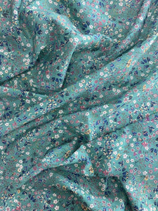 Fitted Sheet made with Liberty Fabric DONNA LEIGH GREEN - Coco & Wolf