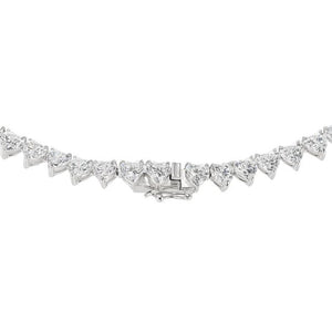 Eternity Heart Necklace in White Gold