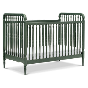 Liberty 3-in-1 Convertible Spindle Crib with Toddler Bed Conversion Kit in Forest Green