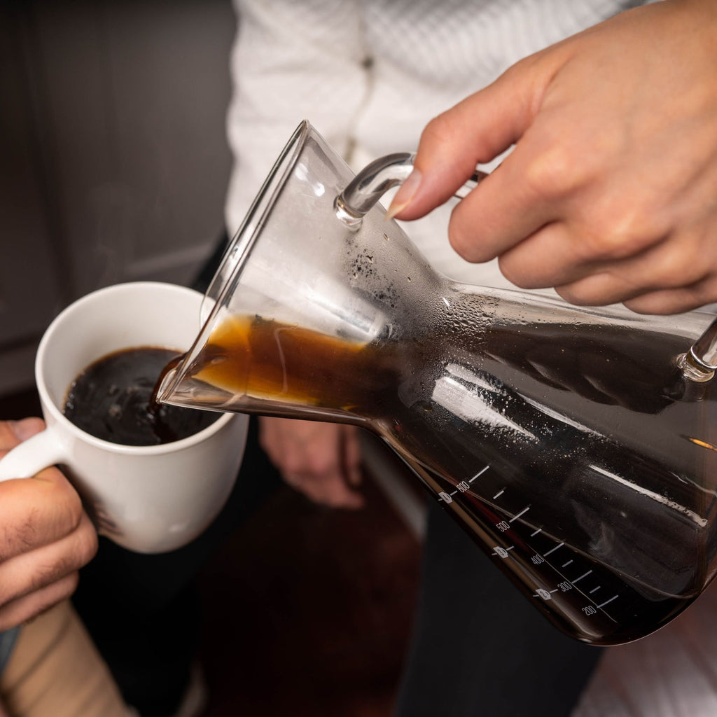 Glass Pour Over Carafe w/ Reusable Filter 600ml