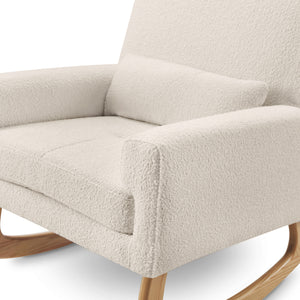 Sleepytime Rocker in Ivory Boucle with Light Legs