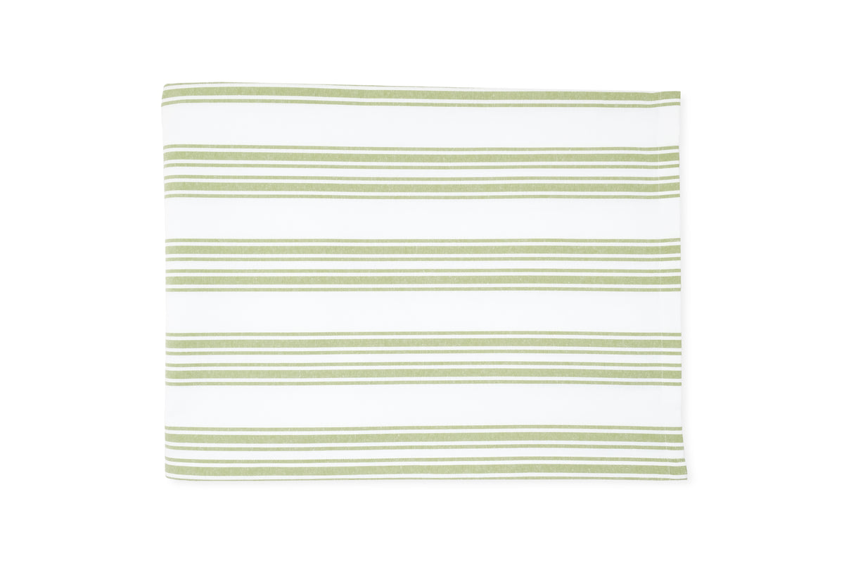 Green Stripe Cotton Tablecloth