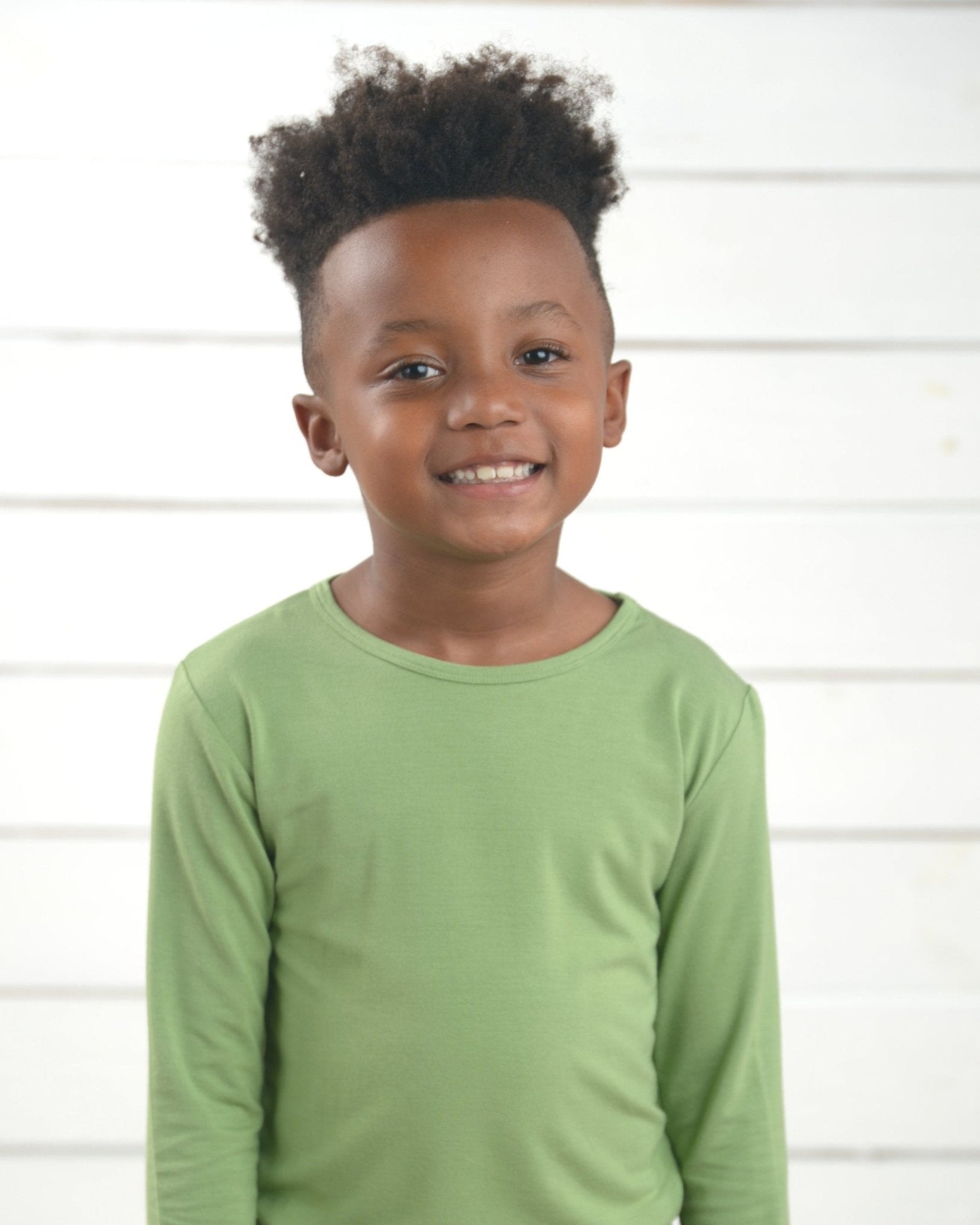 Green Two Piece PJs, Soft Bamboo Pajamas for Kids, Spring PJs, Boys PJ