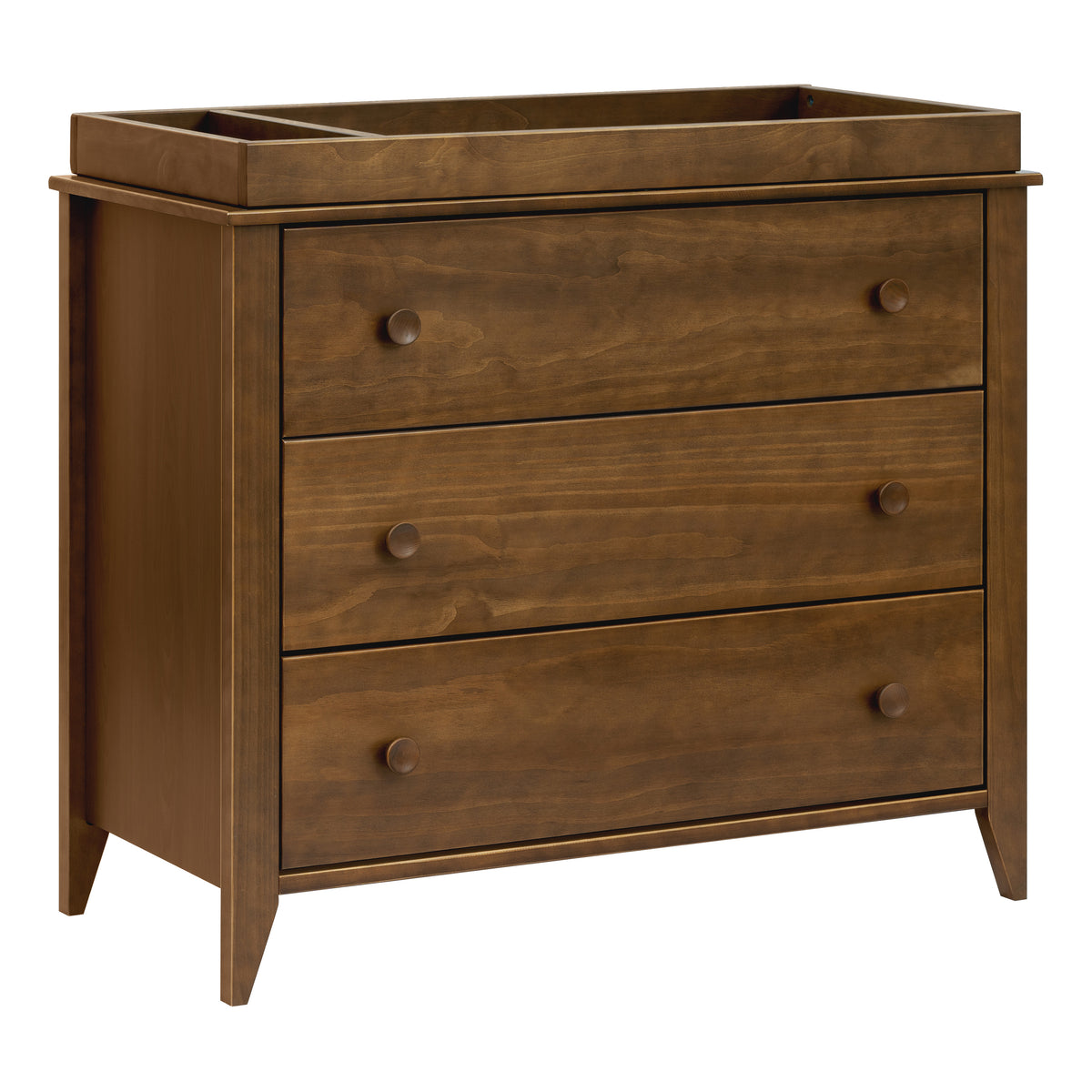 Sprout 3-Drawer Compact Changer Dresser with Removable Changing Tray (42") in Natural Walnut