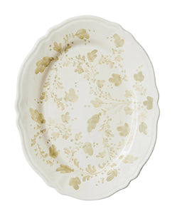 Flora Large Oval Platter in Ecru