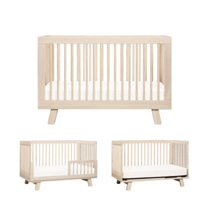 Hudson 3-in-1 Convertible Crib with Toddler Bed Conversion Kit in Washed Natural