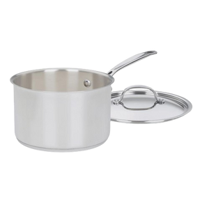 Chef's Classic® Collection 4 Quart Saucepan with Cover in Stainless Steel