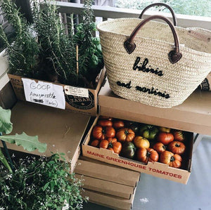 Large straw beach tote with short handles - customized straw beach tote bag - poolside bags for Gwyneth Paltrow