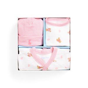 Polo Bear Cotton 3-Piece Gift Set