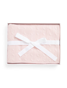 Cashmere Cable Knit Baby Blanket