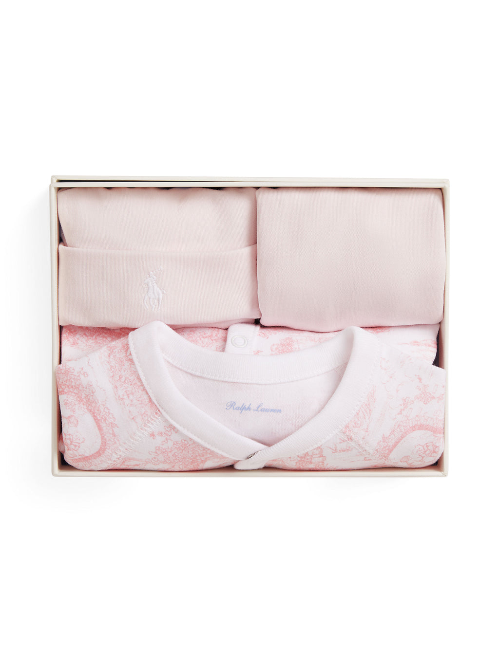 3-Piece Box Set in Pink Toile