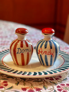 Red Olive Oil and Vinegar Bottle, Set of 2