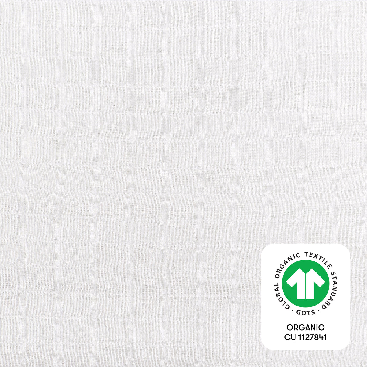 All-Stages Bassinet Sheet in GOTS Certified Organic Muslin Cotton in White