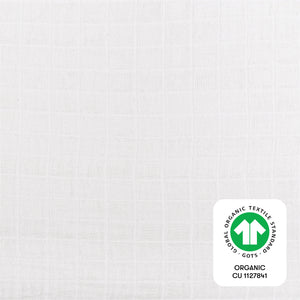 All-Stages Bassinet Sheet in GOTS Certified Organic Muslin Cotton in White