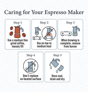 Stainless Steel Espresso Maker 3-Cup