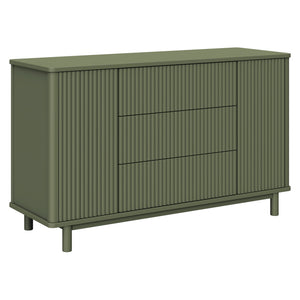 Pogo Tambour Extra Wide Assembled Dresser (58") in Olive