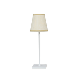 Small Marble Shade Cover in Ivory with Gold Trim