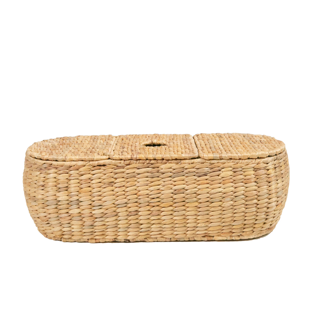 3 Part Tissue Basket in Water Hyacinth