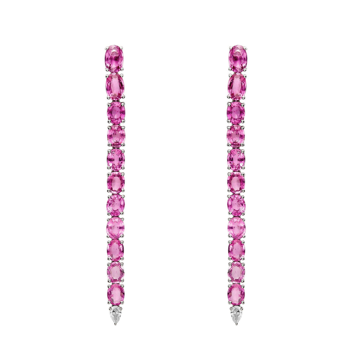 Marian Pink Sapphire Drop Earrings - Jewelry - RUCHI New York