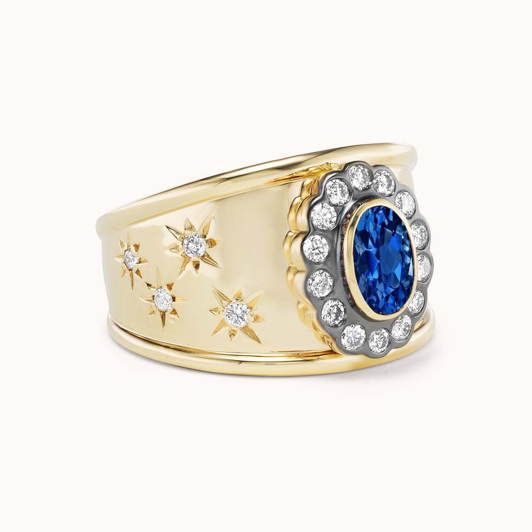 Ali Cigar Band Blue Sapphire