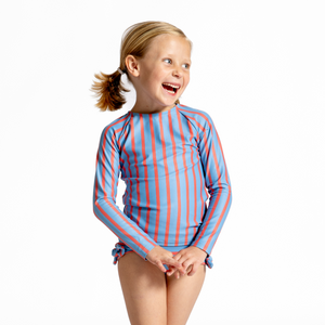 Girls Maritime Stripe Rashguard Set