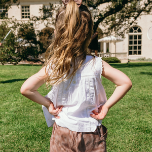 Girls’ White Align Tank