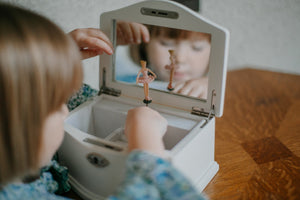 Musical Ballerina Box - Blue Garland - Nells Archdale
