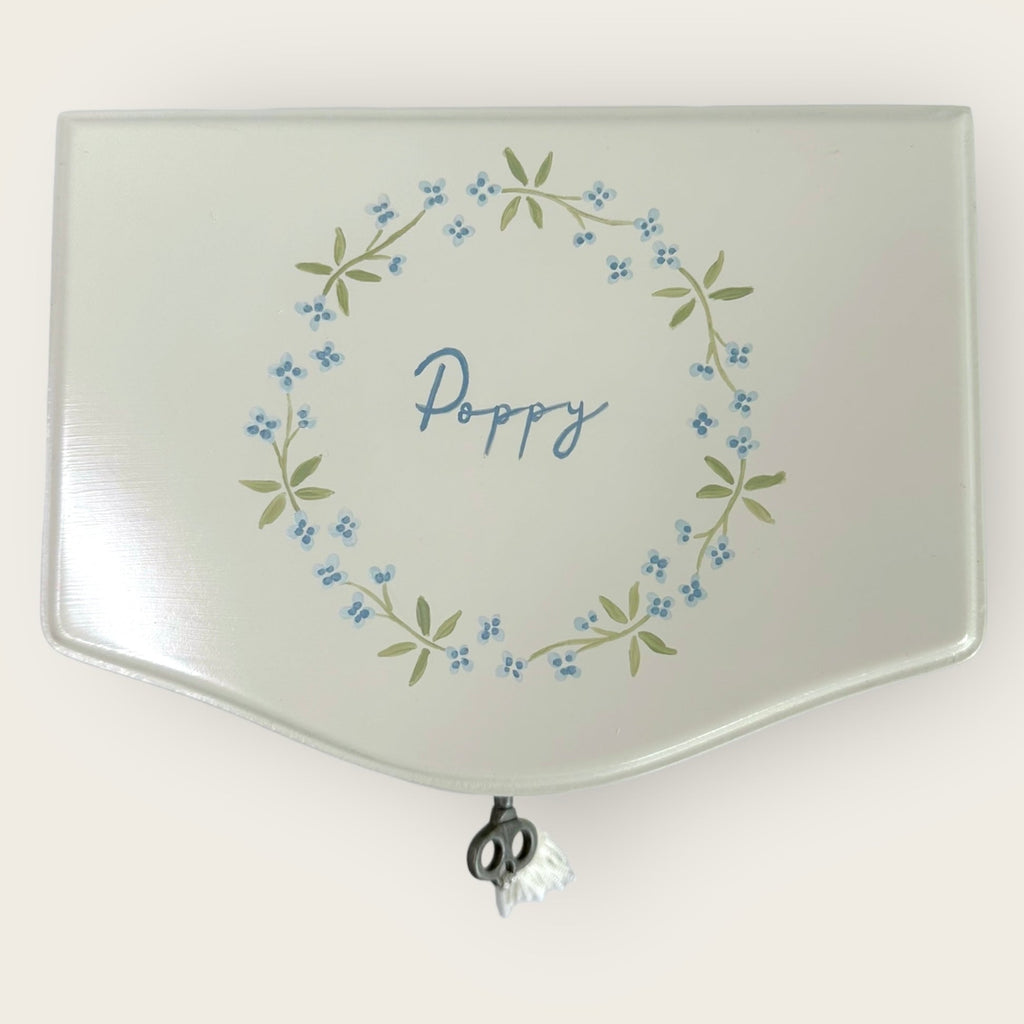 Musical Ballerina Box - Blue Garland - Nells Archdale