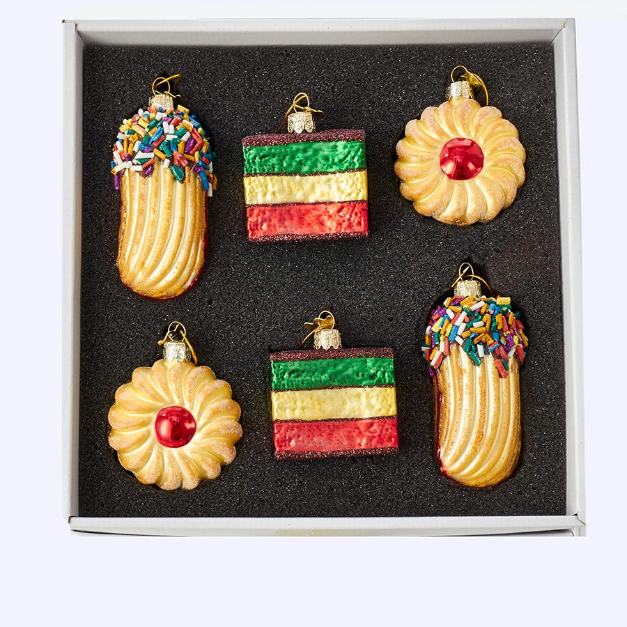 Noble Gems Cookie Glass Ornament Set, 6-Piece Box Set