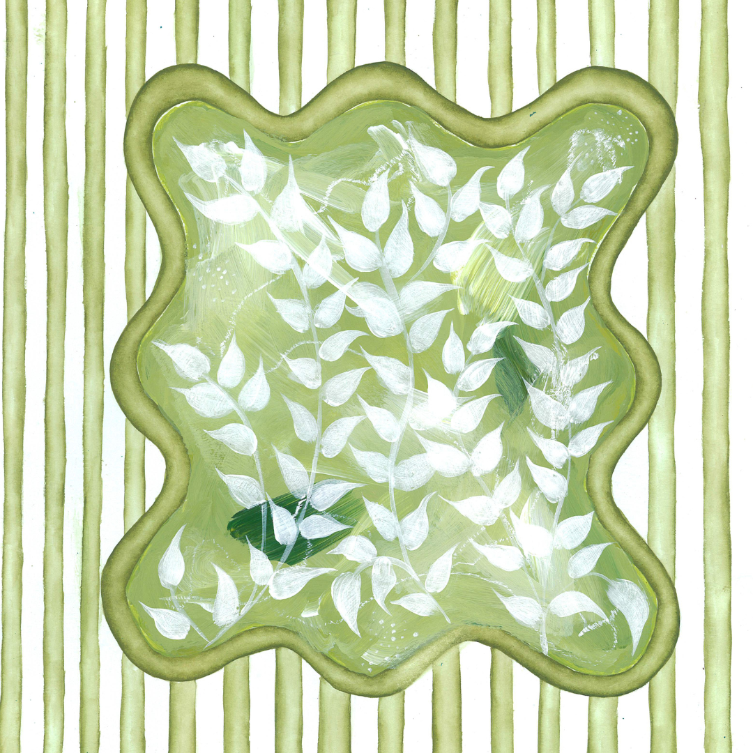 Chinoiserie Tourbillon En Vert Art Print