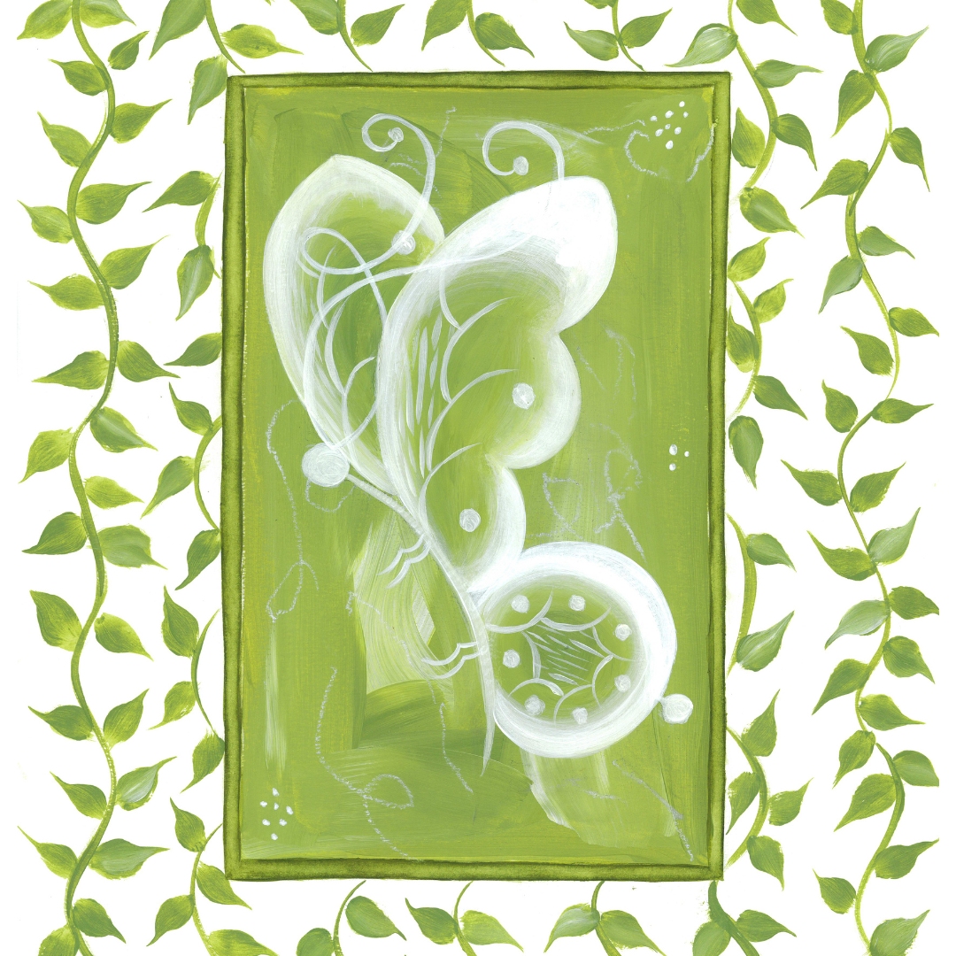 Tennis House Butterfly En Vert Art Print