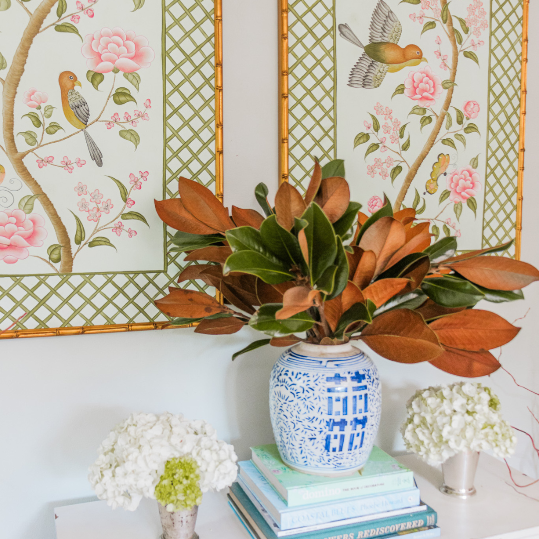 Original Chinoiserie Panels on Silk | Le Jardin De Elizabeth, Set of 2