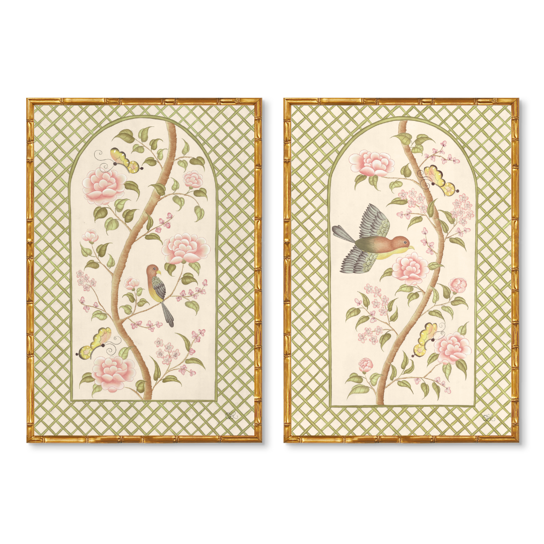 Chinoiserie Panel Print Pair | Le Jardin De Elizabeth