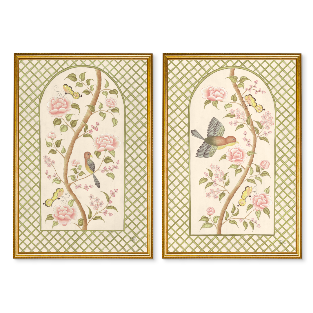 Chinoiserie Panel Print Pair | Le Jardin De Elizabeth