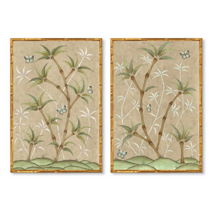 Chinoiserie Panel Print Pair | Bamboo En Fleur