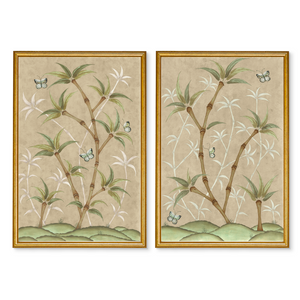 Chinoiserie Panel Print Pair | Bamboo En Fleur