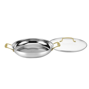 Mineral Collection Stainless Cookware 12" Everyday Pan with Cover in Stainless Steel