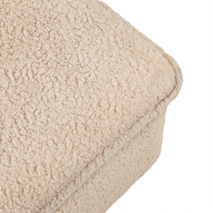 Cali Storage Ottoman in Shearling in Chai Shearling