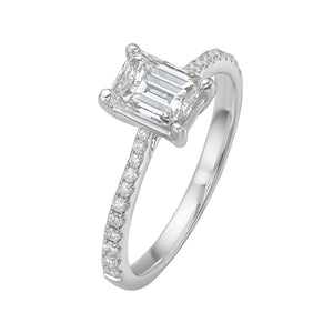 Paradis Emerald Cut Diamond Solitaire Ring - Jewelry - RUCHI New York