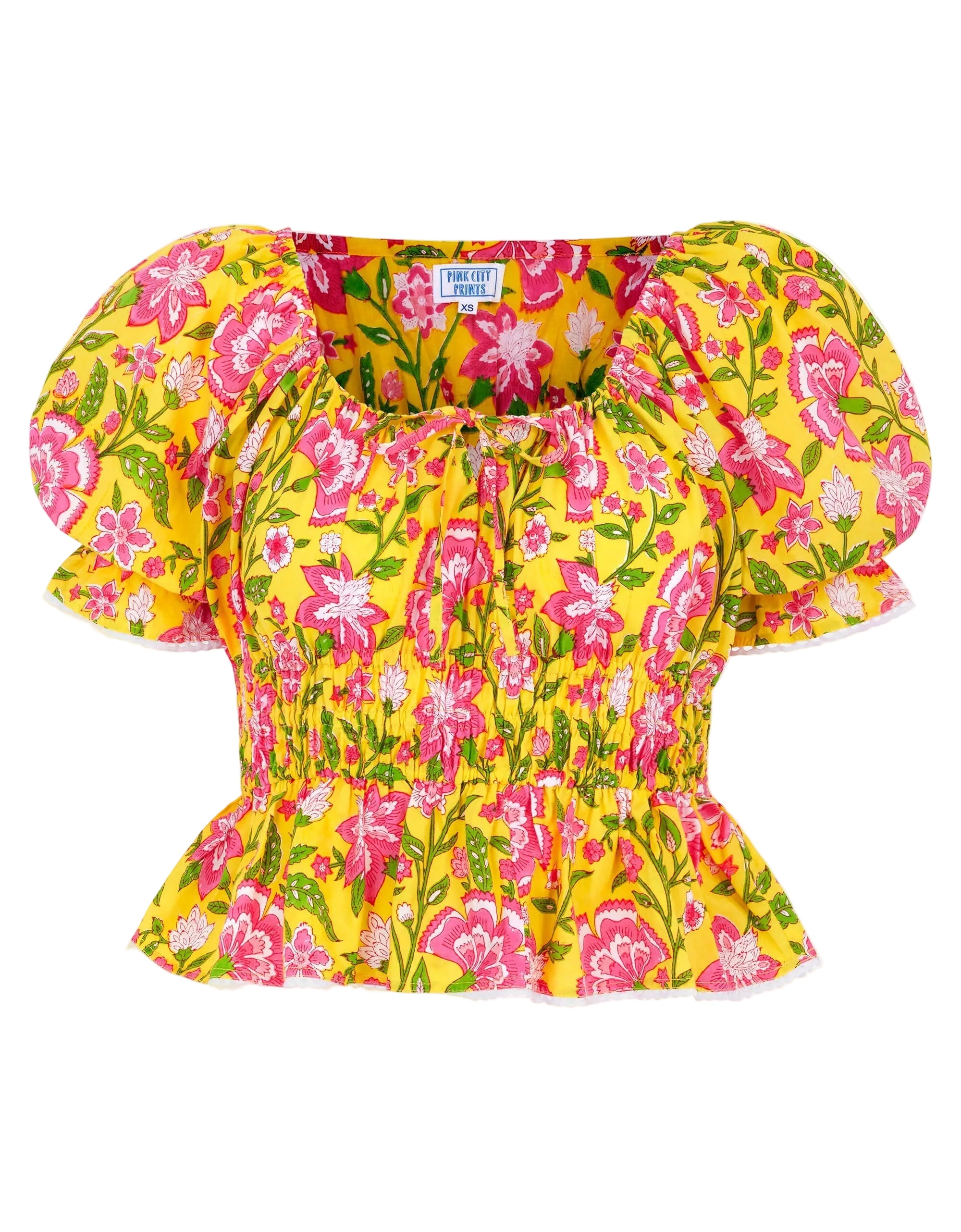 Pink City Prints Provencal Peony Katie Top