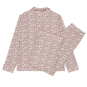 Women’s Rosebud Long Sleeve Collared Pj Set