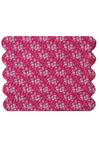 Reversible Cloud Placemat made with Liberty Fabric BETSY CANDY FLOSS & CAPEL FUCHSIA PINK - Coco & Wolf