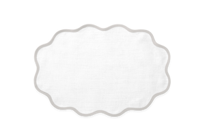 Scallop Edge Oval Placemat, Set of 4