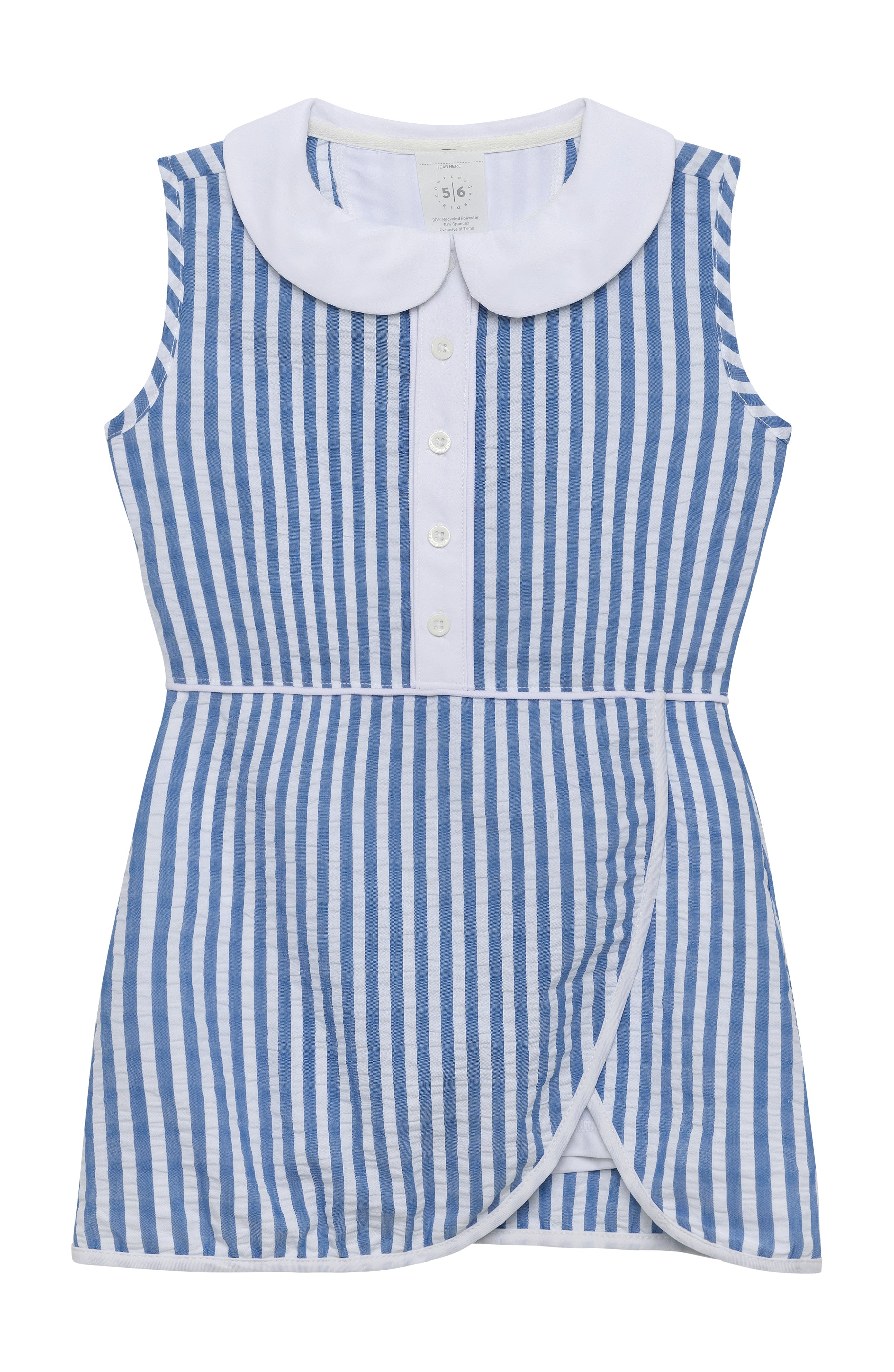 Court Dress in Seersucker Stripe