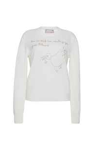 Bird from Patmos Crewneck in Cream