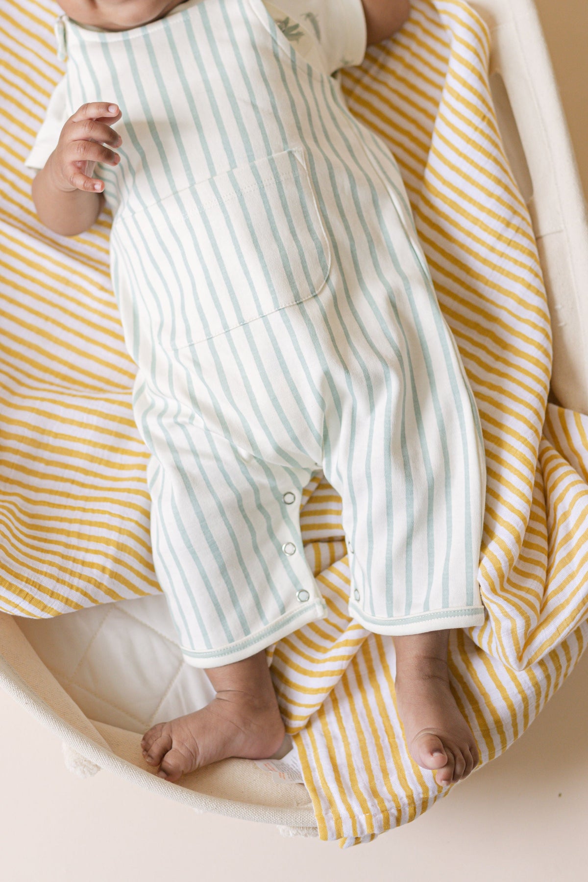 Overall in Stripes Away Sea