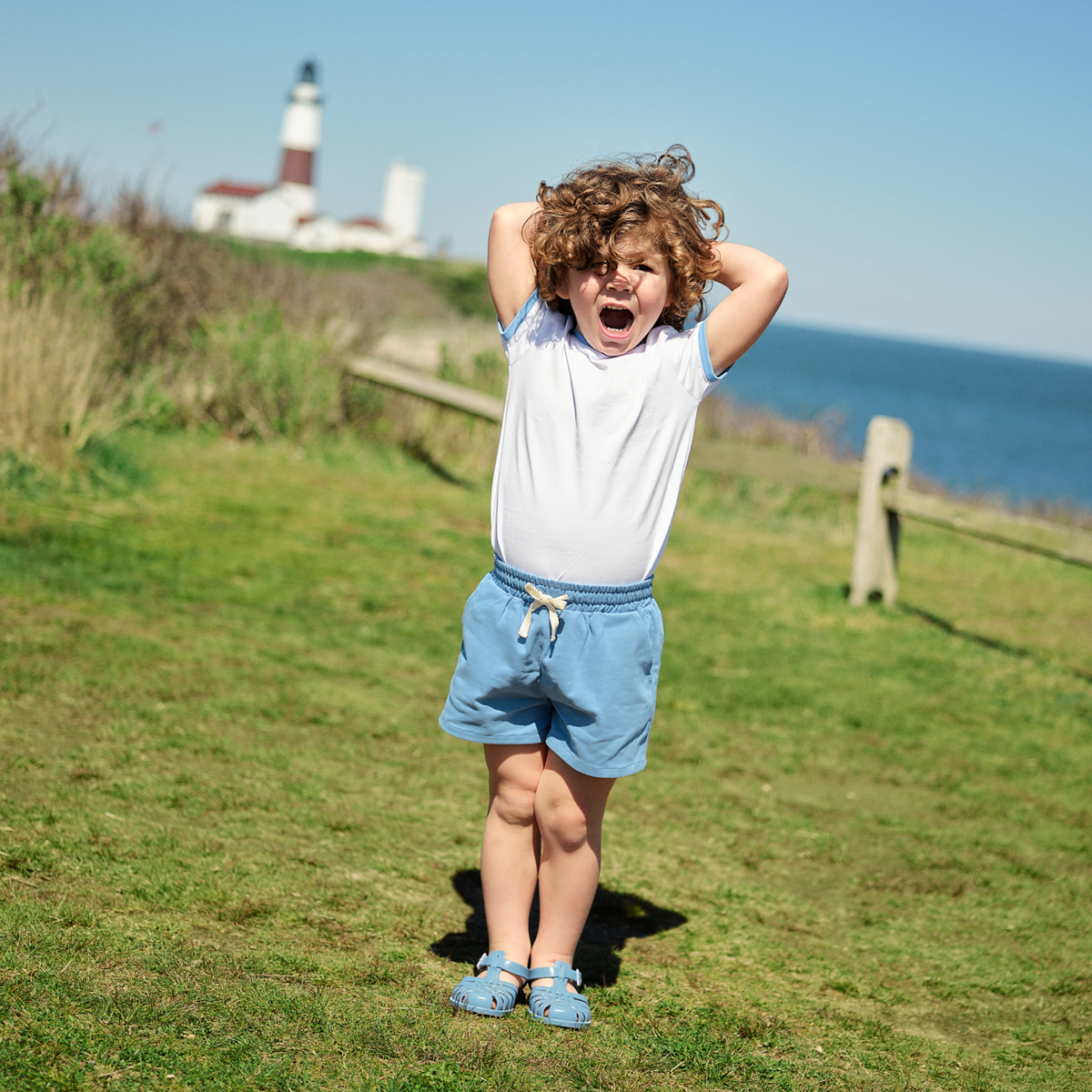 Boys Surfside Blue Ultra-Soft Twill Shorts