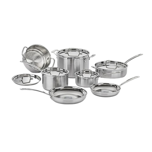 MultiClad Pro Triple Ply Stainless Cookware 12-Piece Set in Stainless Steel